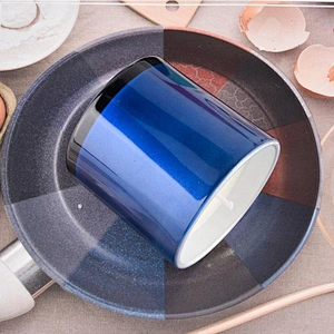 10oz Sunny glassware luxury customized blue candle glass holders