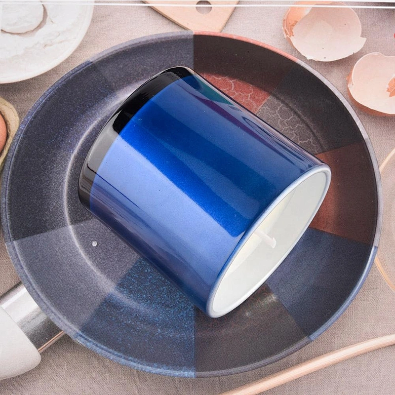 10oz Sunny glassware luxury customized blue candle glass holders