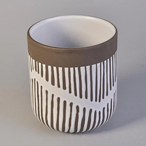 Sunny new design Luxury custom brown candle ceramic holder