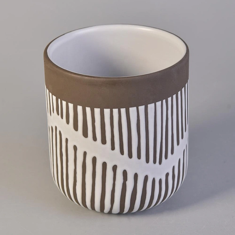 Sunny new design Luxury custom brown candle ceramic holder