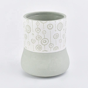 Personalized green glazed candle votive holder church ceramic jar wedding decoration in bulk