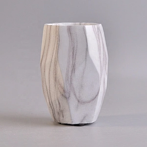 Empty concrete candle container matte pillar candle jars in bulk