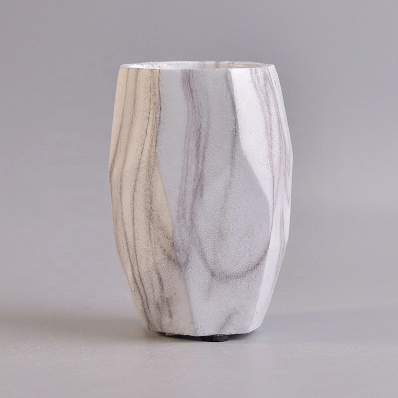 Empty concrete candle container matte pillar candle jars in bulk