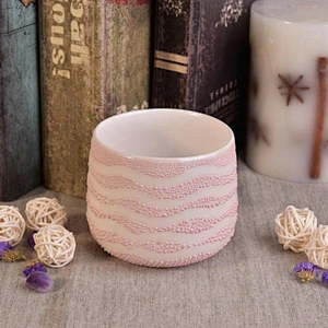 Customized glazed ceramic candle containers tealight scented candle holders home decoration