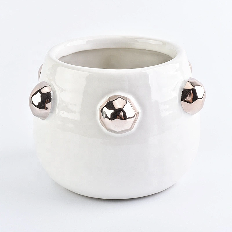 330ml White ceramic candle jar customized candle vessel party decor