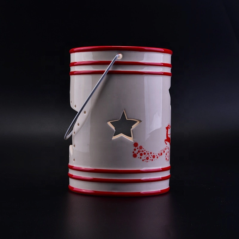 Wholesales Christmas ceramic candle holders festival decoration