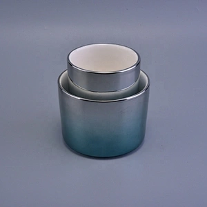 Plating ceramic candle iridescent jar table use