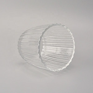 Classic clear glass candle jars lines and dots wholesale for home decoration