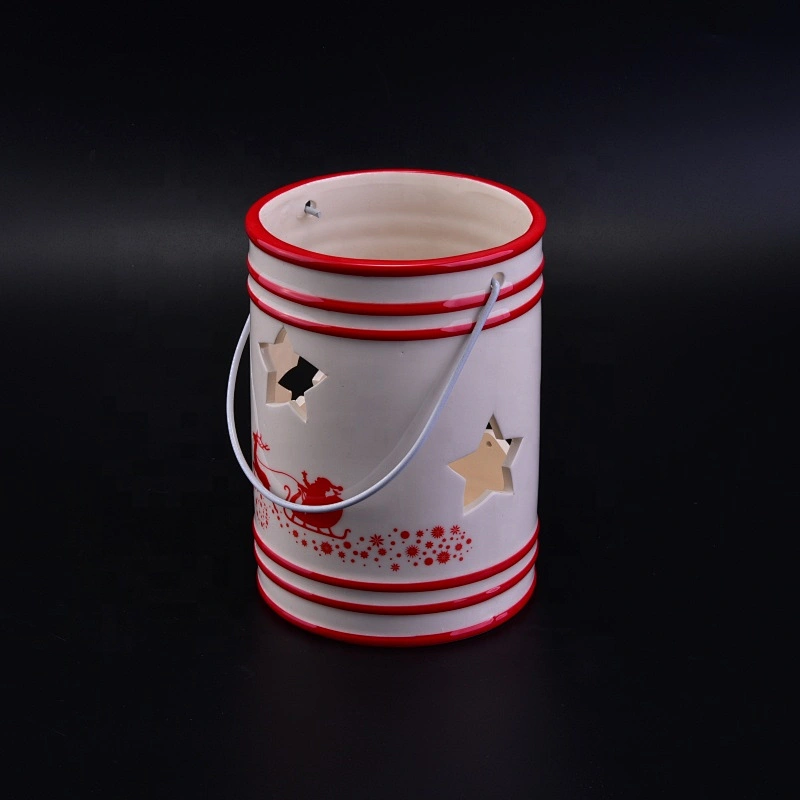 Wholesales Christmas ceramic candle holders festival decoration
