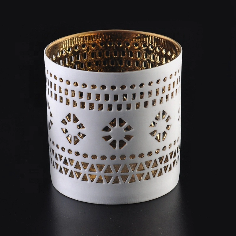 Hollow out Ceramic Candle Holder with Multi Patterns for Votive Candles Wholesales