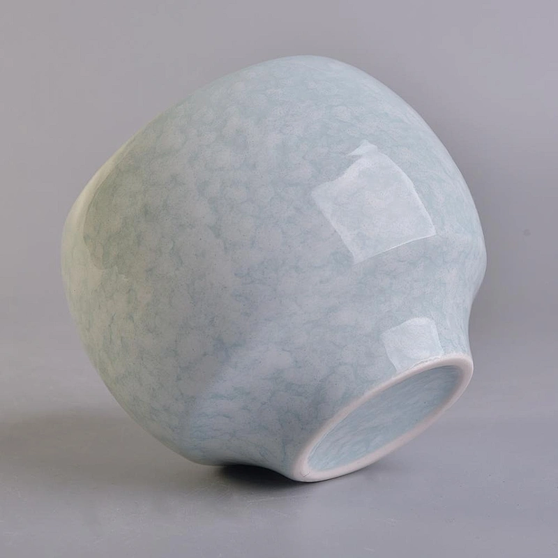 Sunny new design blue Luxury ceramic candle holder jar home decor