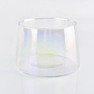 Clear customized candle vessel glass candle jar wedding centerpieces wholesales