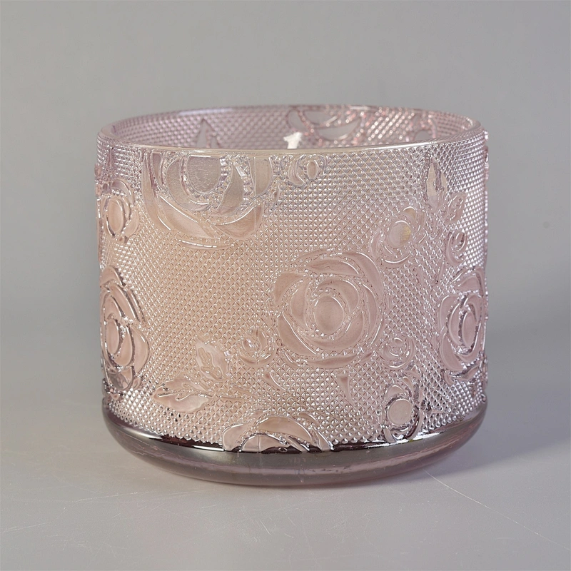 Wholesales tealight rose luxury candle glass jar 10oz 14oz 20oz