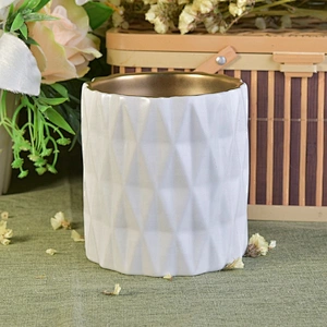 Plating ceramic votive candle vessel customized candle holders home decoration use wholesales