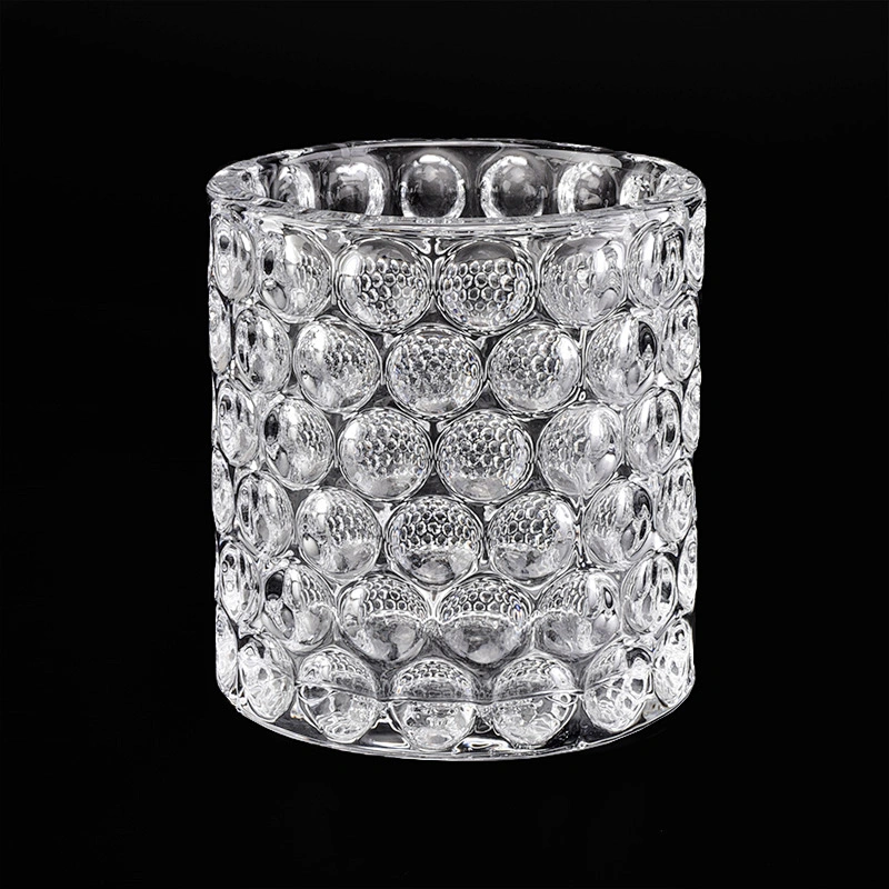 Luxury high bright glass candle jars clear glass candle holders
