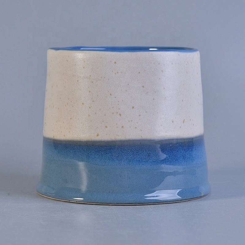 Iridescent handmade glazed ceramic candle jars tealight candle holders home decoration factory
