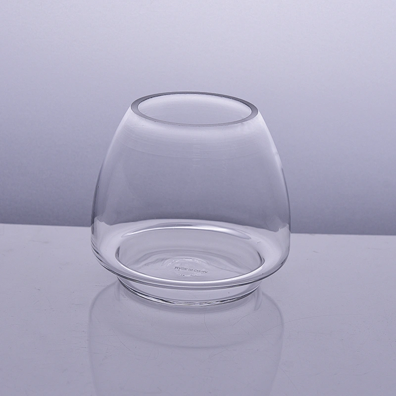 Wholesales Unique Clear Glass Candle Jars Home Decoration
