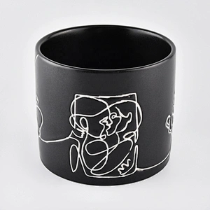 high quality 8X9cm matte black candle glass jar with lid