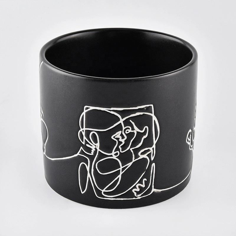 high quality 8X9cm matte black candle glass jar with lid