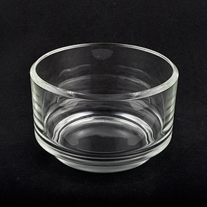stackable wide glass candle jars
