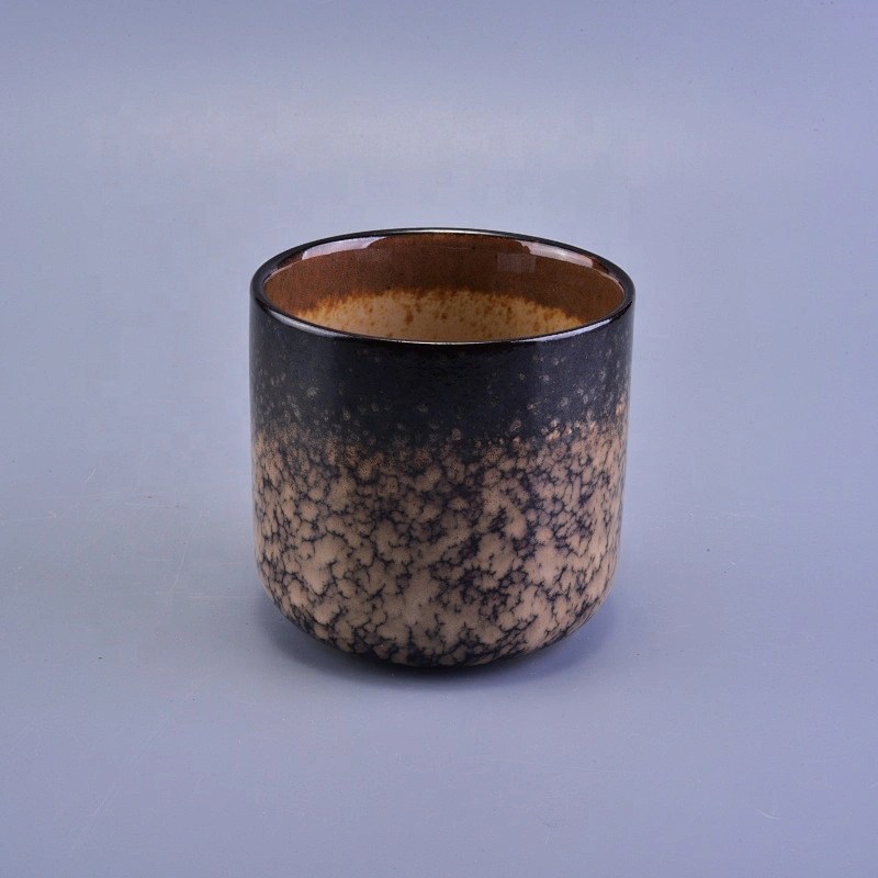 Amber frosted ceramic votive candle holders supplier