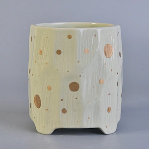 Sunny custom empty blue ceramic jar for candle making 10oz