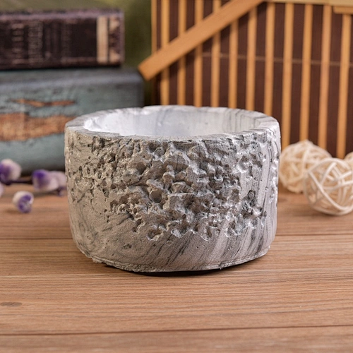 Customized concrete candle vessel for home decor