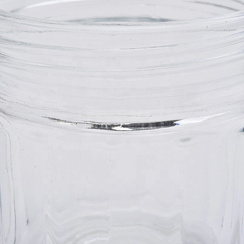 Cylinder striped crystal candle container tealight glass candles holder wedding decoration wholesales