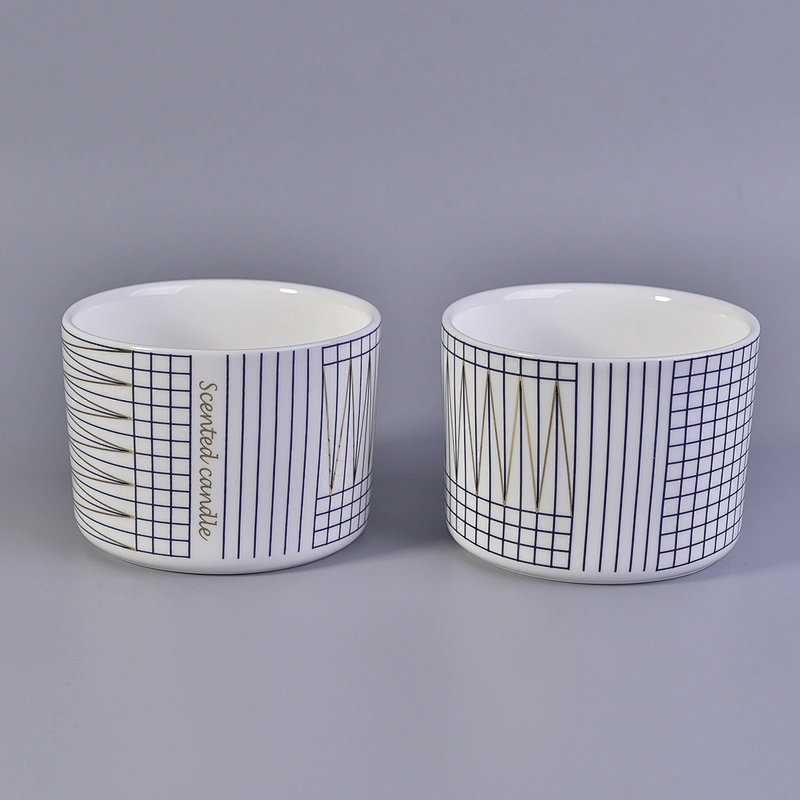 Wholesales glaze empty recycled candle container holder home decor