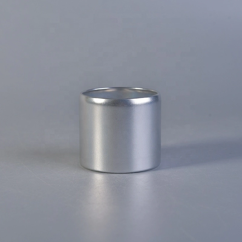Luxury silver candle holder metal votive candle jar home decoration