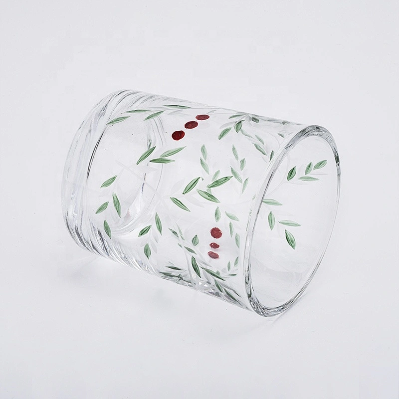 High quality clear glass candle holder wholesales glass candle jar