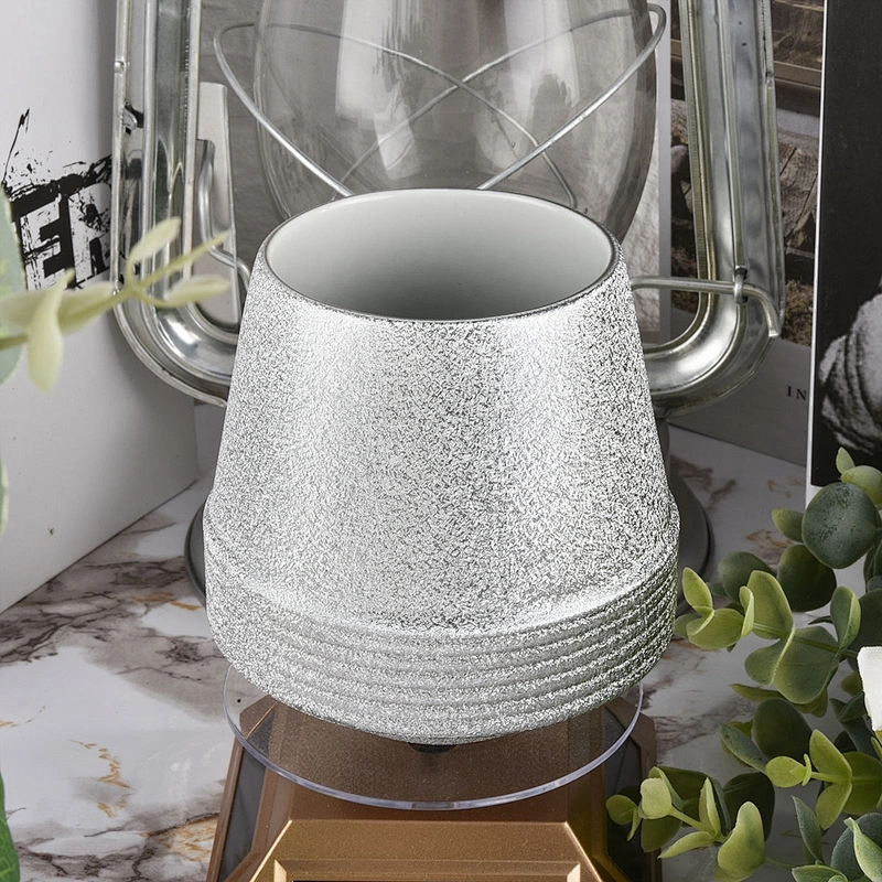 silver painting ceramic candle holders manufacturer