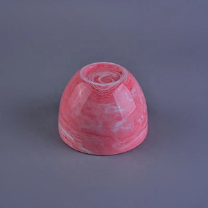300ml Round pink custom ceramic tealight candle tumbler jars