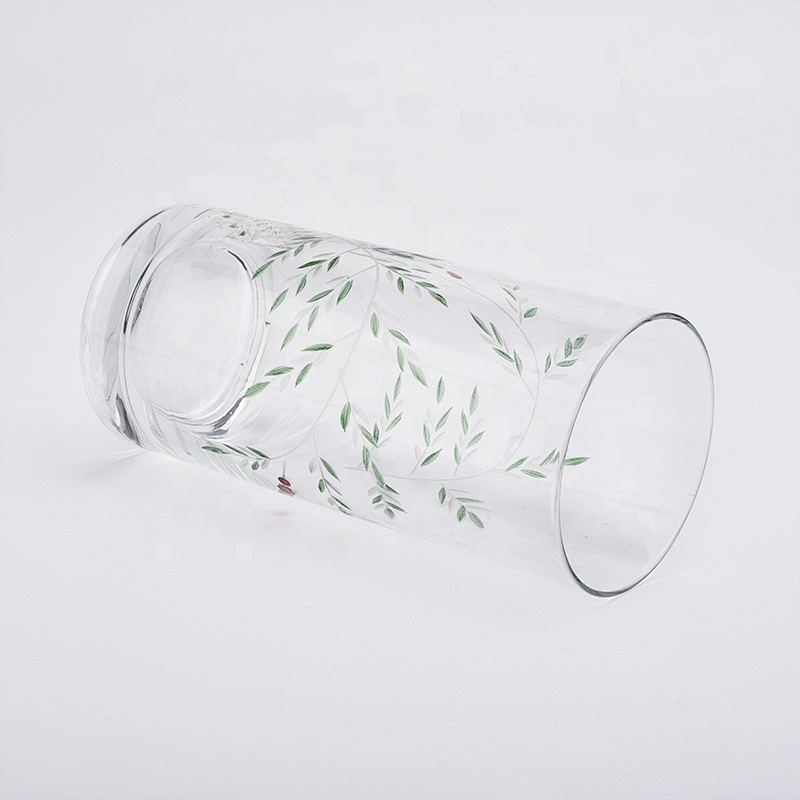 Wholesales 900ml Pillar Candle Holders Glass Candle Holders for Soy Wax Home Decor
