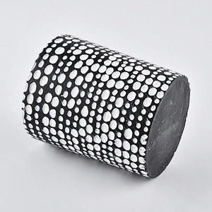 8 ounce matte black concrete candle jars