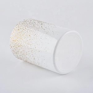8oz  glass jar Scented Soy Frosted Candle Glass Jar with Wooden Lid