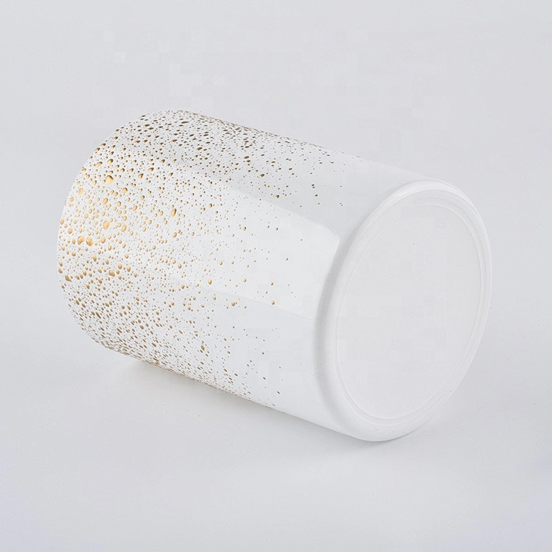 8oz  glass jar Scented Soy Frosted Candle Glass Jar with Wooden Lid