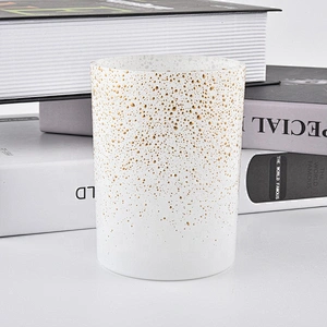 matte white glass candle jars in bulk