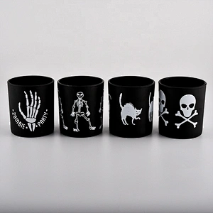 Sunny black frosted handmade candle glass holder suppliers