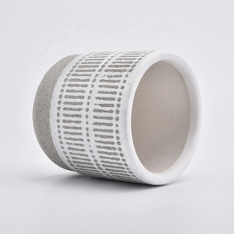 Restaurant ceramic candle containers rustic candle holder wholesales
