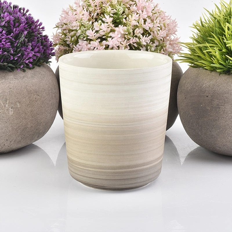Matte blown glazed ceramic candle jars