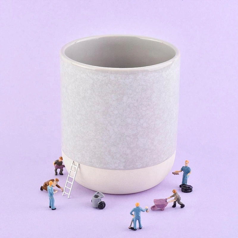 10oz ceramic jars with colorful glazing for candle making