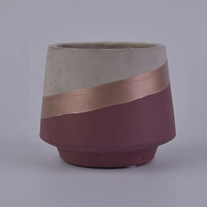 400ml glazed concrete candle holder tealight candle jar party decoration