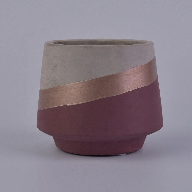 400ml glazed concrete candle holder tealight candle jar party decoration