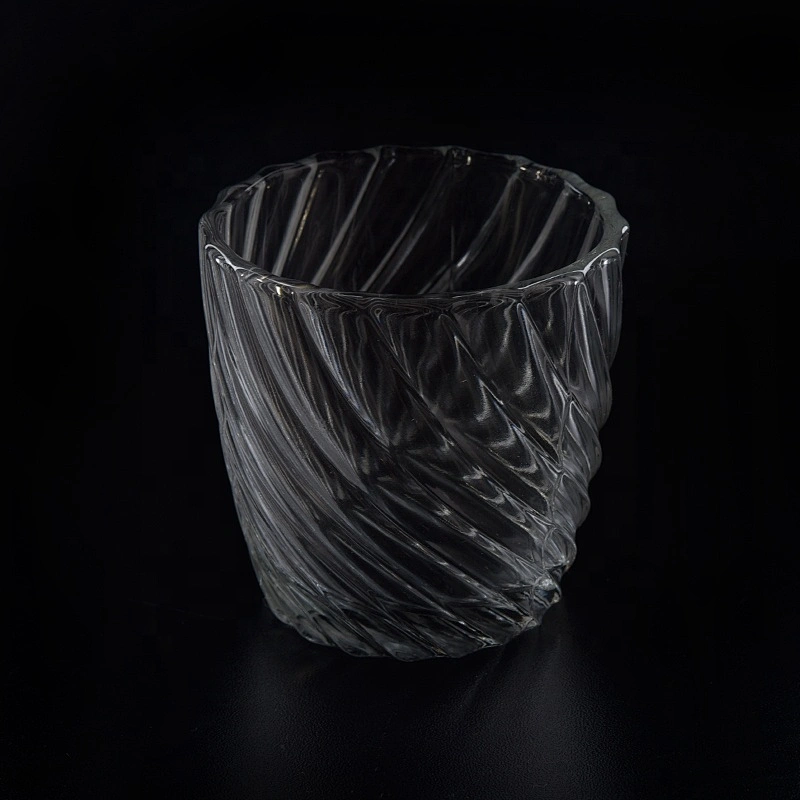 Clear soy wax Glass Candle holder home Decor