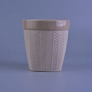 6oz 8oz 10oz Suppliers brown ceramic candle holder