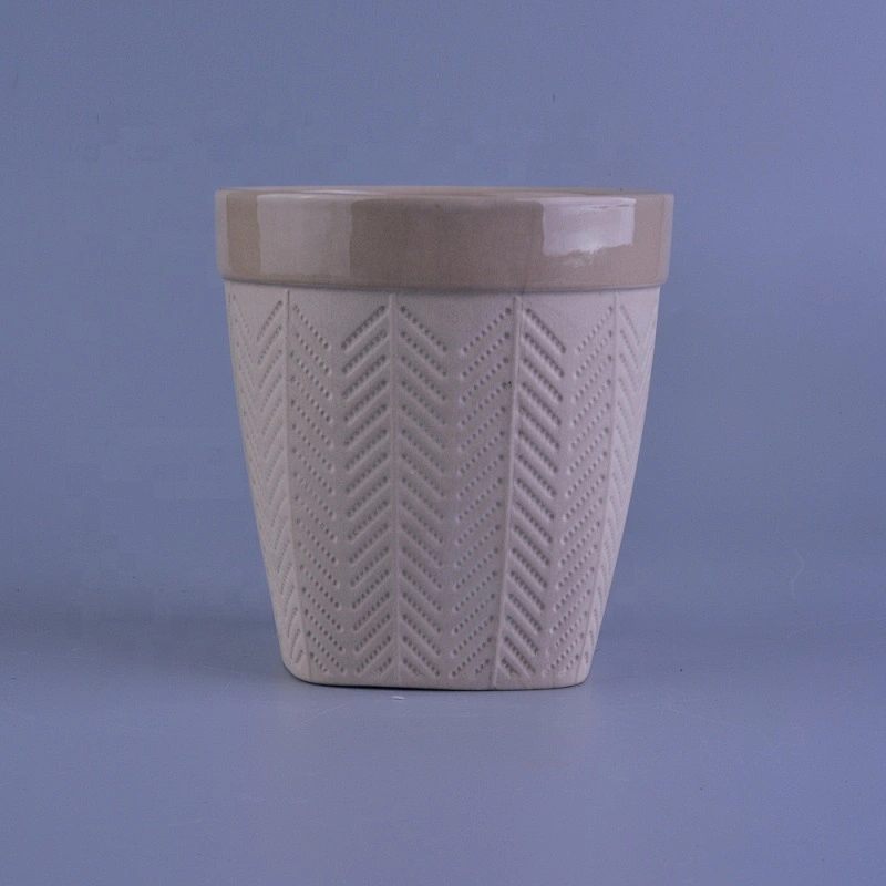 6oz 8oz 10oz Suppliers brown ceramic candle holder