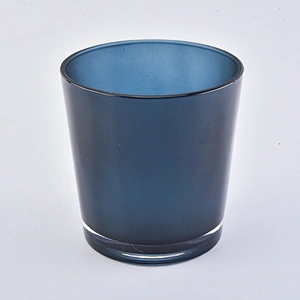 V shaped glass candle vessels decorative glass candle jar 670 ml