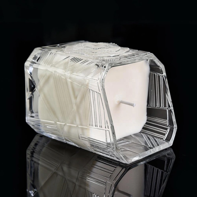 Wedding centerpieces flower white tea light crystal Glass candle jars
