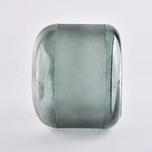 Wholesales empty round luxury glass candle container